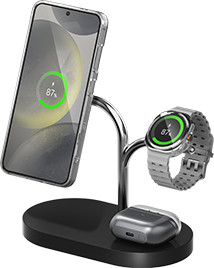 Samsung Trio Kabelloses Ladegerät 15 W Schwarz mit Qi2 ist nicht mehr verfügbar
