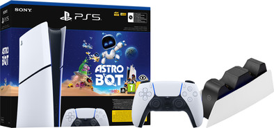 PlayStation 5 Slim Digital Edition + Astro Bot + Zusätzlicher Controller Weiß + Ladestation ist nicht mehr verfügbar
