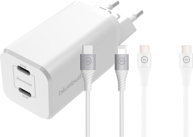 BlueBuilt Power Delivery Charger 65W + Lightning and USB-C Cable 1.5m Nylon White is no longer available