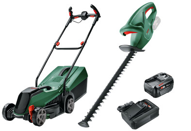 Bosch CityMower 18V-32 + Bosch EasyHedgeCut 18-45 LI + Bosch Starter Set 18V 4.0Ah is no longer available