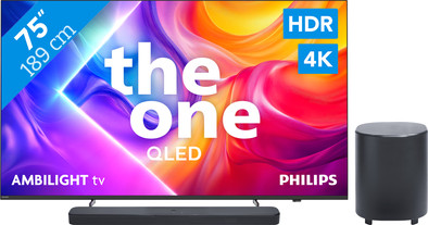 Philips Ambilight 75 Zoll PUS9000 QLED 4K (2025) + JBL Bar 500 M2 Schwarz ist nicht mehr verfügbar