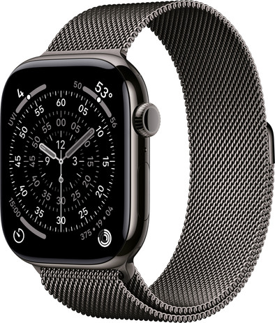 Apple Watch Series 11 5G 46 mm Titan Schiefer Milanaise Armband S/M ist nicht mehr verfügbar