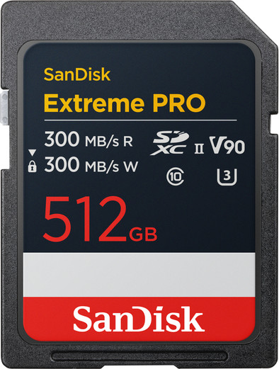 SanDisk SDXC Extreme PRO 512GB 300MB/s is no longer available