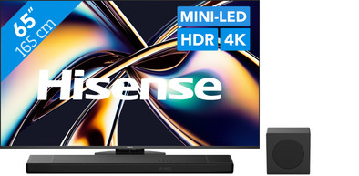 Hisense 65 Zoll ULED Mini-Led U8Q (2025) + Hisense AX3120Q ist nicht mehr verfügbar