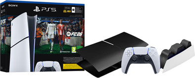 PS5 Slim Digital Edition + FC 26 + Cover Schwarz + Zusätzlicher Controller Weiß + Ladestation ist nicht mehr verfügbar
