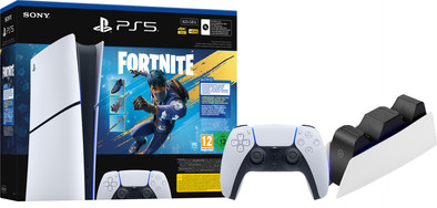 PlayStation 5 Slim Digital Edition Fortnite Bundle + Extra Controller white + Charging Dock is no longer available