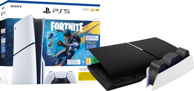 PlayStation 5 Slim Disc Edition Fortnite Bundle + Covers Black + Charging Dock is no longer available