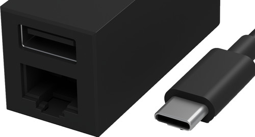 Microsoft JWL-00002 Surface USB-C auf ETH/USB 3.0 Adapter Schwarz & Surface USB-C auf HDMI Adapter 