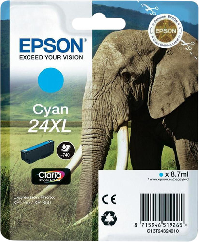 Epson 24XL Cartridge Cyan Main Image