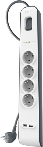 Belkin Surge Protector 4 Outlet 2 meters 2x usb Main Image