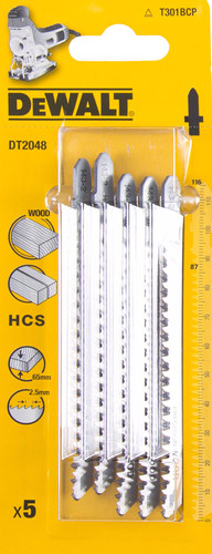 DeWalt 5-teiliges Stichsägeblatt-Set T301BCP (Holz) Main Image