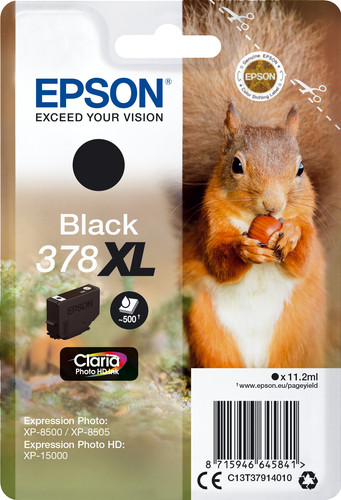 Epson 378XL Cartridge Black Main Image