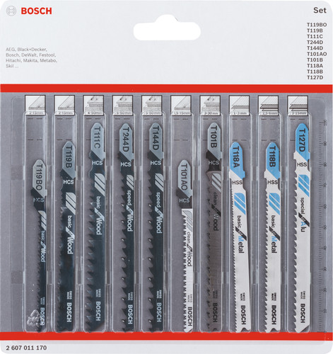 Bosch Professional 10-teiliges Stichsägeblatt-Set (universal) Main Image