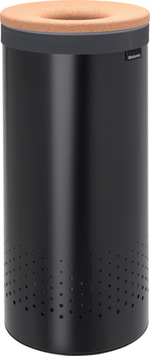 Brabantia Wäschekorb mit Kork 35 Liter ¿ Matt Black | Coolblue - Vor 12