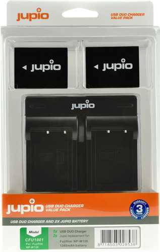 Jupio Kit: 2x Battery NP-W126S + USB Dual Charger Main Image
