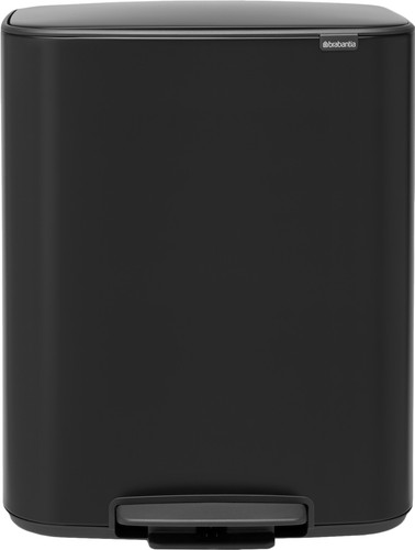 Brabantia Bo Pedal Bin 2 x 30 Liter Matt Black Main Image