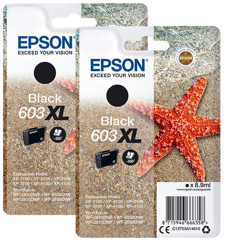 Epson 603XL Patronen Schwarz Doppelpack Main Image