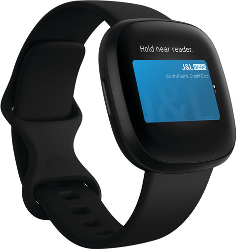 Fitbit Versa 3 Schwarz | Coolblue - Vor 12:00, morgen da