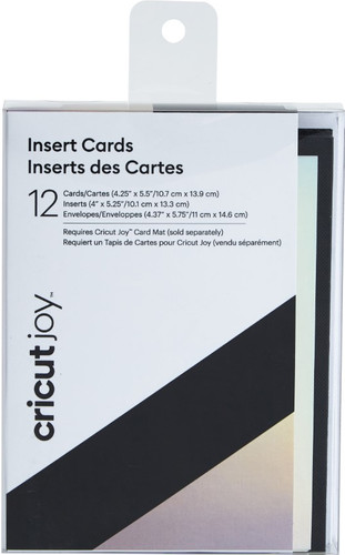 Cricut Joy Einsteckkarten 12er-Pack Schwarz/Holographisch Main Image