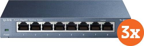 TP-Link TL-SG108 3-Pack Main Image