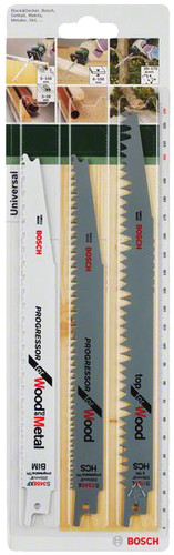 3-teiliges Säbelsägeblatt-Set von Bosch (Holz und Metall) Main Image