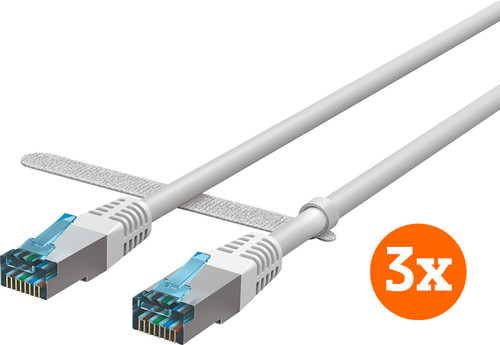 BlueBuilt Network Cable STP CAT6 5m White 3-pack Main Image