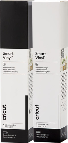 Cricut Smart Vinyl Removable 33x640 Black and White Combo Pack Main Image