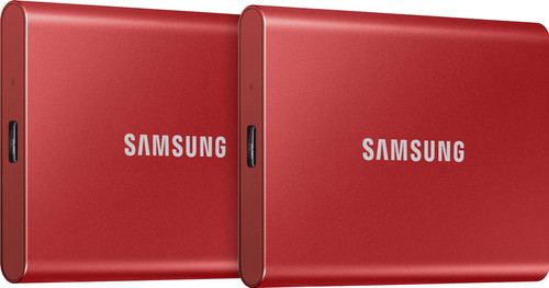 Samsung T7 Portable SSD 2TB Red - Duo Pack Main Image