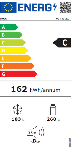 Bosch KGN39VLCT energy label