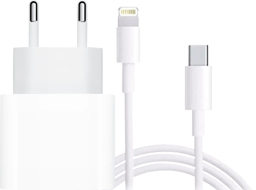 Apple USB-C Charger 20W + Lightning Cable 1m Plastic White Main Image