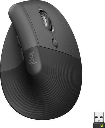 Logitech Lift Vertikale ergonomische Maus Schwarz Main Image