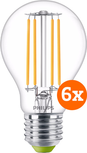 Philips LED Filament Light - 2.3W - E27 - Warm White Light 6-pack Main Image