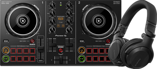 Pioneer DJ DDJ-200 + HCJ-CUE1BT Schwarz Main Image