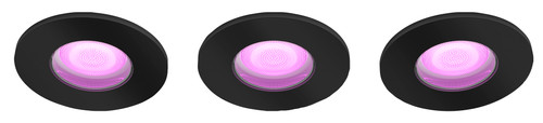 Philips Hue Xamento Badezimmer-Einbaustrahler Schwarz White & Color 3er-Pack Main Image