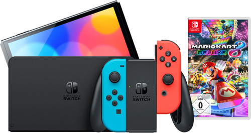 Nintendo Switch OLED Blau/Rot + Mario Kart 8 Deluxe Main Image