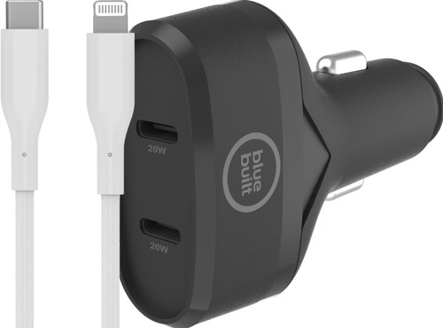BlueBuilt Power Delivery Car Charger 20W Black + Veripart Lightning ...