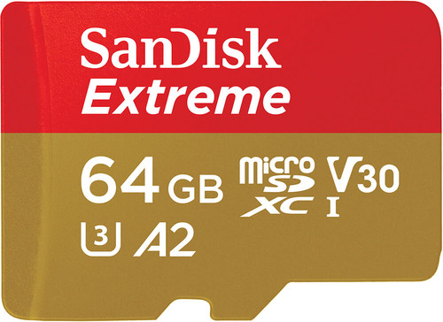 SanDisk MicroSDXC Extreme 64 GB 170 MB/s + SD Adapter Main Image