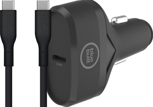 BlueBuilt Power Delivery Car Charger 30W + Veripart USB-C Cable 2m ...