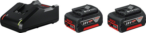 Bosch Professional 18V 4.0Ah GBA Battery (2x) + Fast Charger Main Image