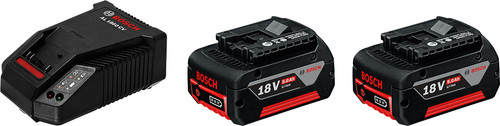 Bosch Professional 18V 5,0 Ah GBA Akku (2x) + Schnellladegerät Main Image