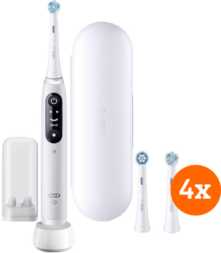 Oral-B iO 6n Weiß + Aufsteckbürsten iO Ultimate Clean (4 Stück) Main Image