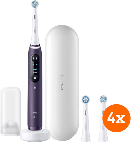 Oral-B iO 8n Lila + iO Ultimate Clean Aufsteckbürsten (4 Stück) Main Image