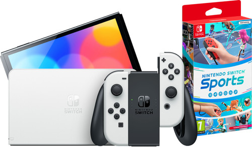 Nintendo Switch OLED White + Nintendo Switch Sports Main Image