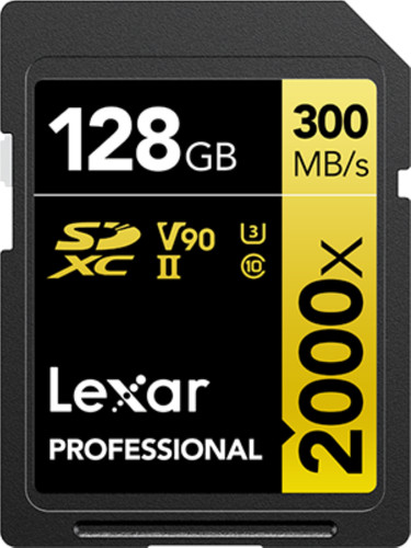 Lexar Professional 2000x GOLD 128 GB SDXC 300 mb/s Main Image