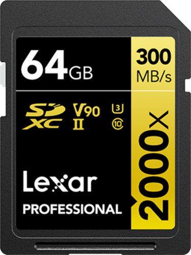 Lexar Professional 2000x GOLD 64 GB SDXC 300 mb/s Main Image