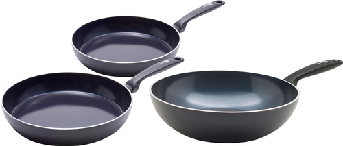 GreenPan Torino Ceramic Frying Pan Set 24cm + 28cm + Wok 28cm Main Image