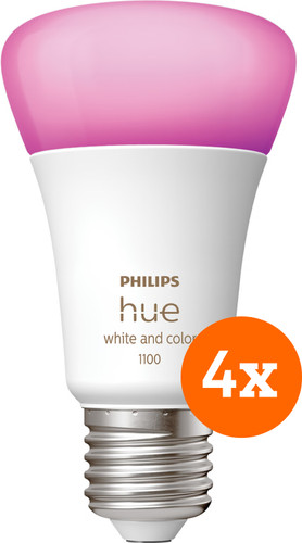 Philips Hue White and Color E27 1100lm 4-pack Main Image