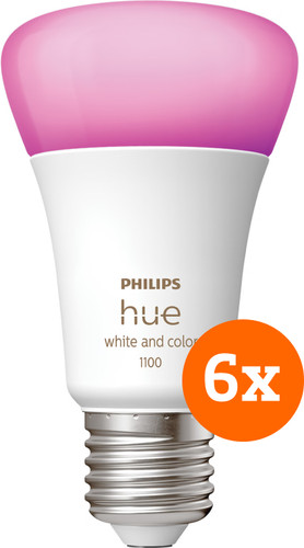 Philips Hue White and Color E27 1100lm 6-pack Main Image