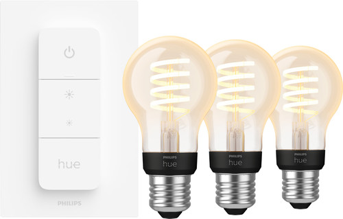 Philips Hue Filament White Ambiance Standard 3-pack + Dimmer Main Image