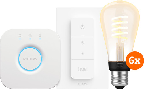 Philips Hue Filament White Ambiance Edison 6er-Pack Starterpaket Main Image